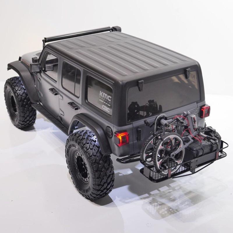 INJORA Metal Rear Bumper & Back Hitch Carrier Rack for SCX10 Jeep Wrangler 19 INJORA Metal Rear Bumper & Back Hitch Carrier Rack for SCX10 Jeep Wrangler