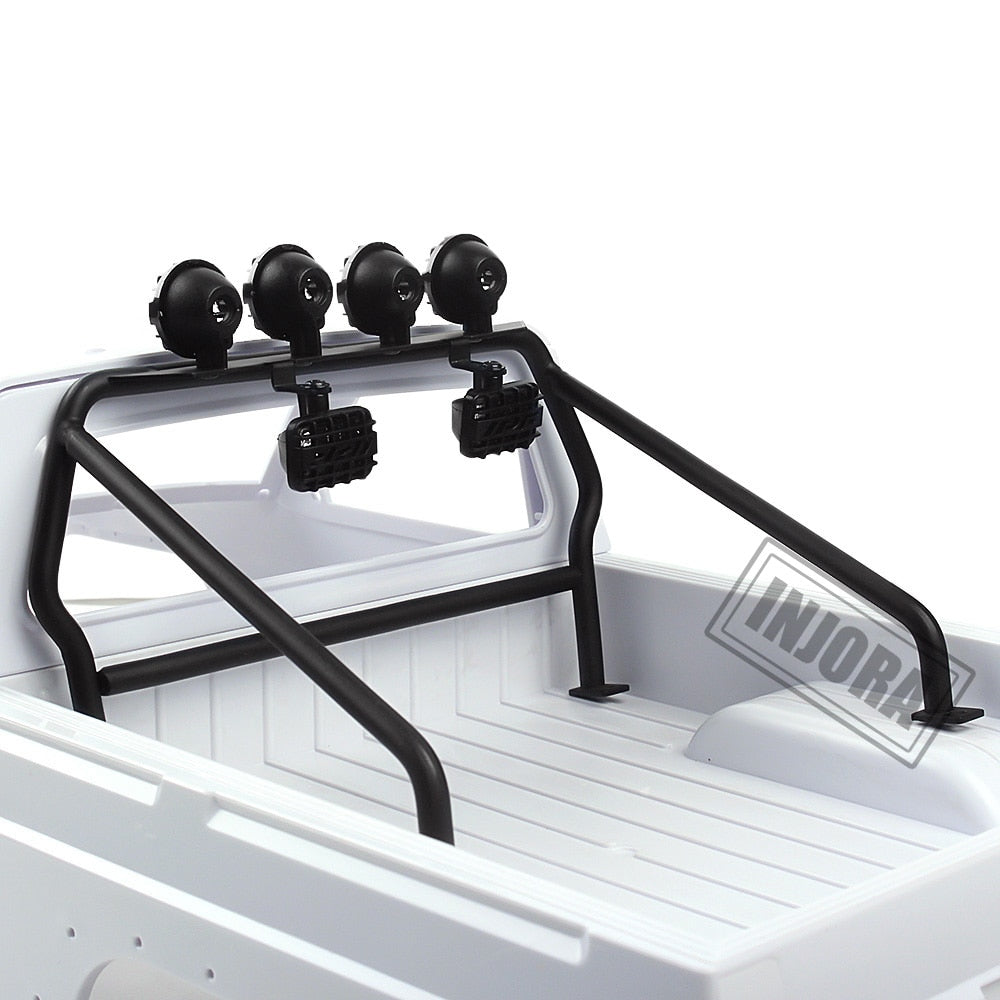 INJORA Metal Roll Cage Bucket with 6 LED Lights for 1/10 RC4WD TF2 6 INJORA Metal Roll Cage Bucket with 6 LED Lights for 1/10 RC4WD TF2