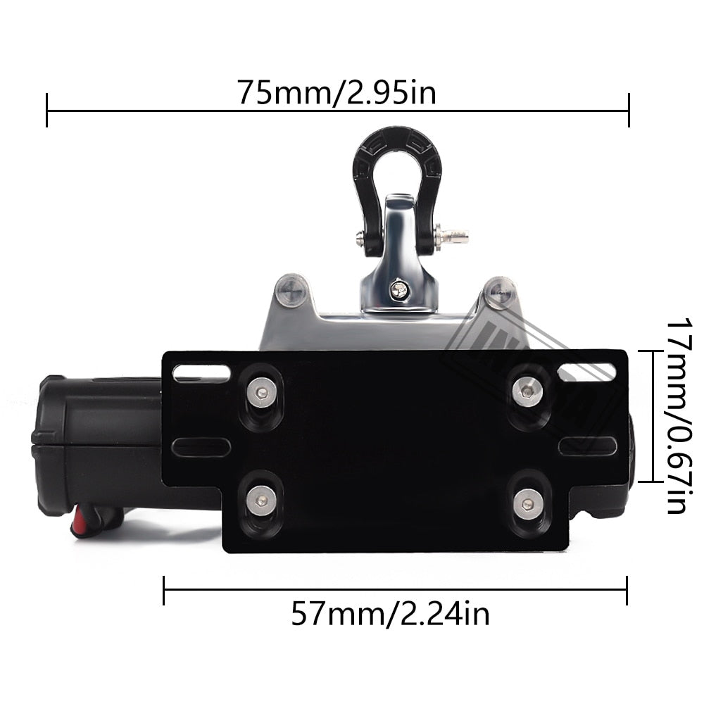INJORA Metal Steel Wire Automatic Simulated Winch for 1/10 RC Crawler 12 INJORA Metal Steel Wire Automatic Simulated Winch for 1/10 RC Crawler