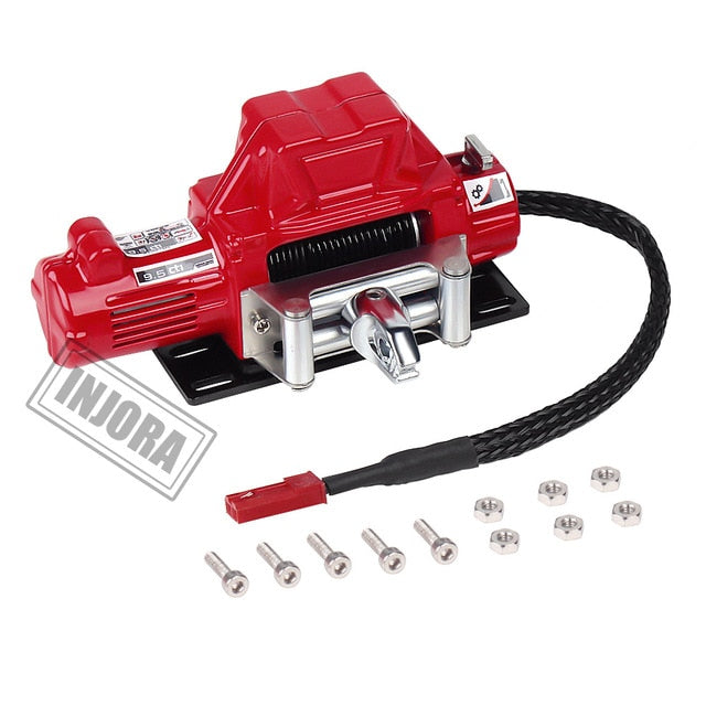 INJORA Metal Steel Wire Automatic Simulated Winch for 1/10 RC Crawler 3 INJORA Metal Steel Wire Automatic Simulated Winch for 1/10 RC Crawler