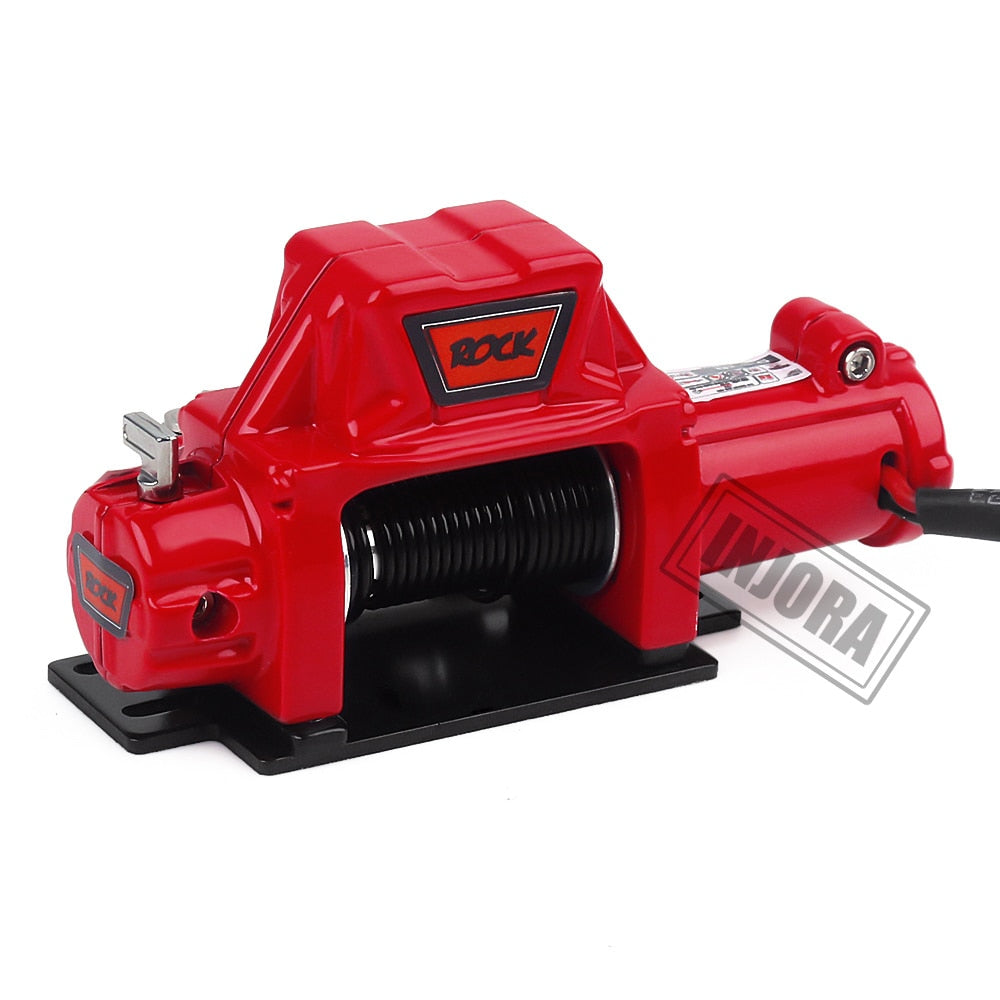 INJORA Metal Steel Wire Automatic Simulated Winch for 1/10 RC Crawler 5 INJORA Metal Steel Wire Automatic Simulated Winch for 1/10 RC Crawler
