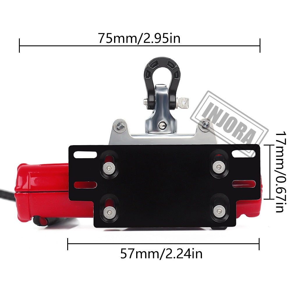 INJORA Metal Steel Wire Automatic Simulated Winch for 1/10 RC Crawler 6 INJORA Metal Steel Wire Automatic Simulated Winch for 1/10 RC Crawler