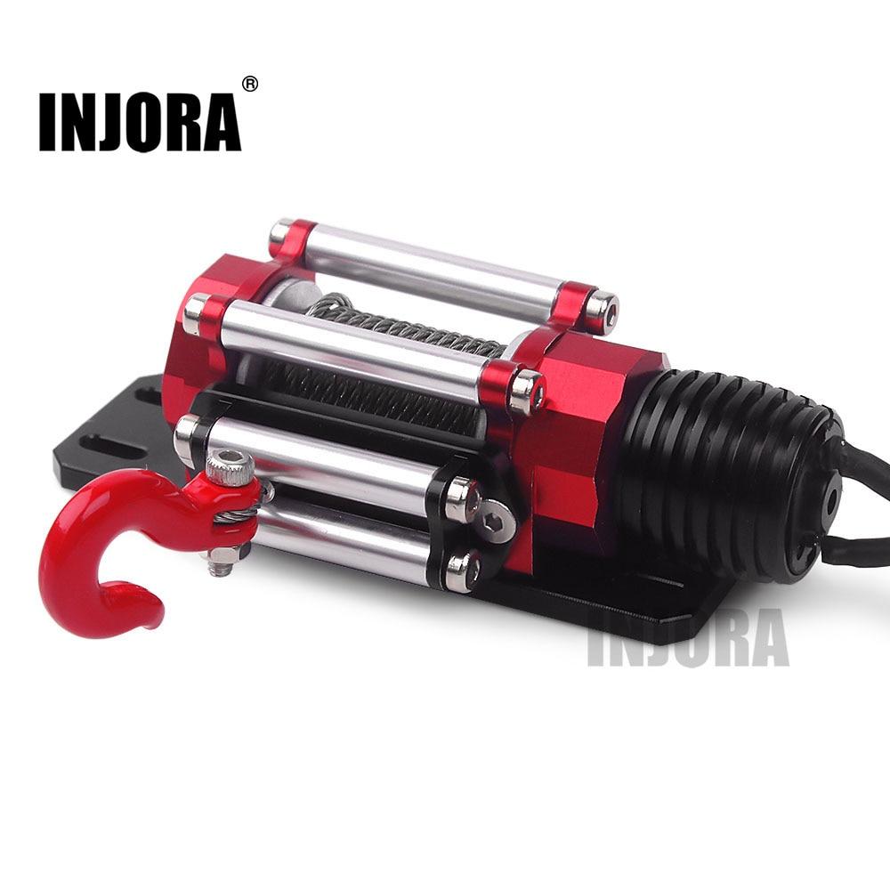 INJORA Metal Steel Wired Automatic Simulated Winch for 1/10 RC Crawler