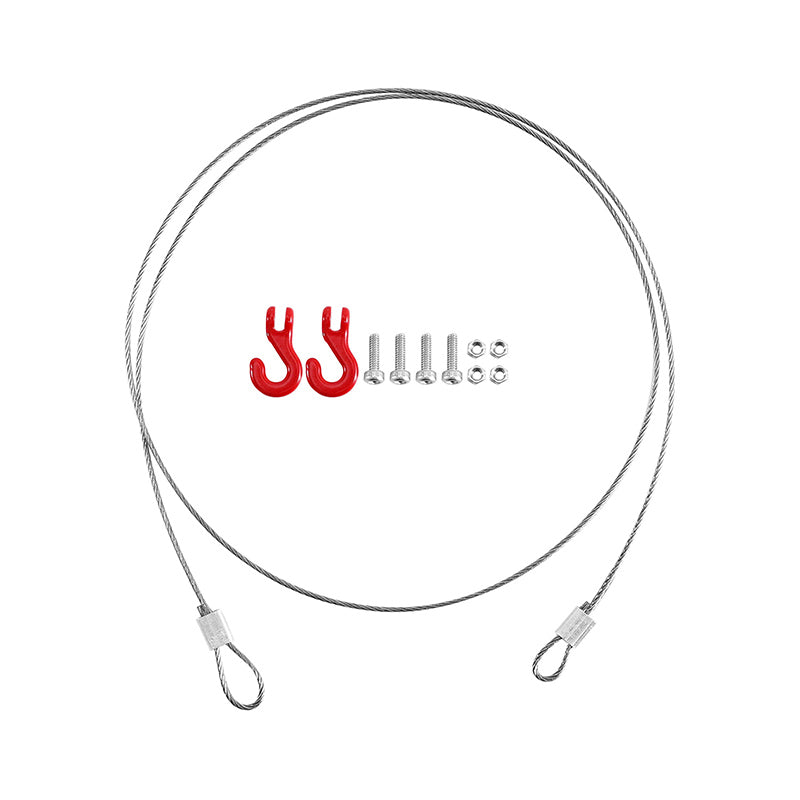 INJORA Metal Tow Rope with Hook for 1/24 1/18 RC Crawlers 3 INJORA Metal Tow Rope with Hook for 1/24 1/18 RC Crawlers