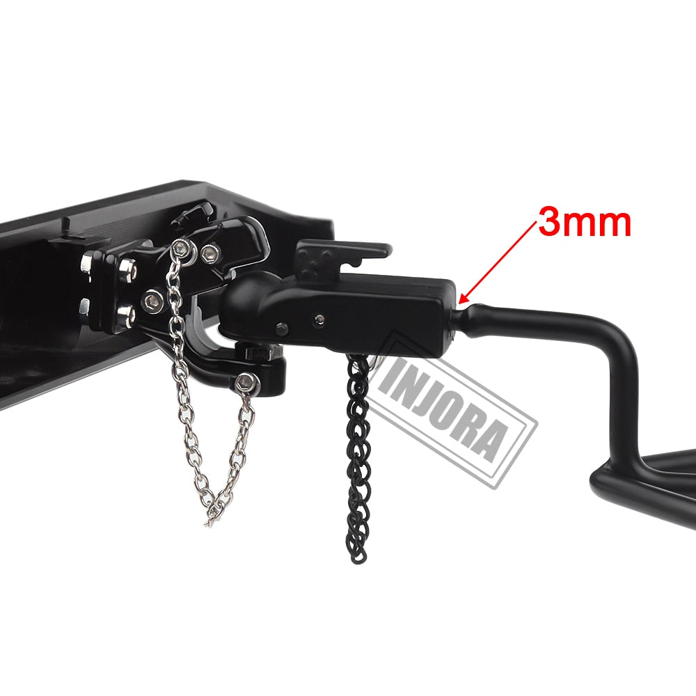 INJORA Metal Trailer Head Tow Hook Hitch Coupler for 1/10 RC Crawler 9 INJORA Metal Trailer Head Tow Hook Hitch Coupler for 1/10 RC Crawler