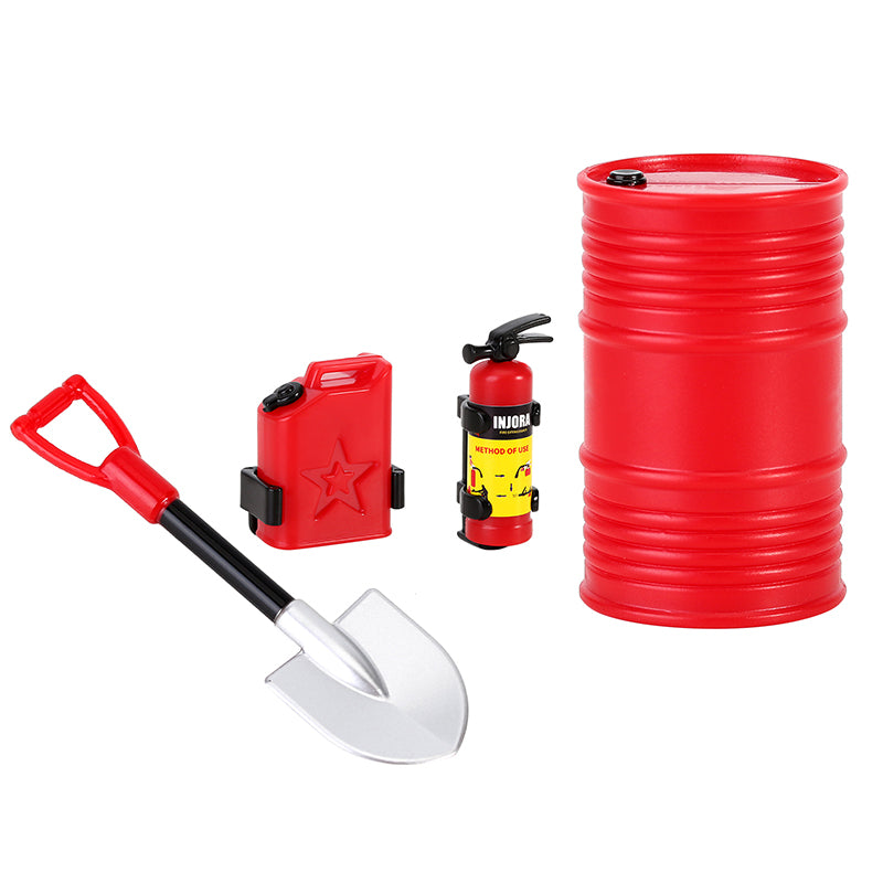 INJORA Mini Fuel Tank Fire Extinguisher Shovel Oil Drum Scale Accessories for 1/24 1/18 RC Crawlers 39 INJORA Mini Fuel Tank Fire Extinguisher Shovel Oil Drum Scale Accessories for 1/24 1/18 RC Crawlers