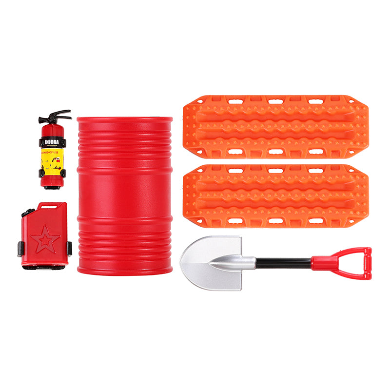 INJORA Mini Fuel Tank Fire Extinguisher Shovel Oil Drum Scale Accessories for 1/24 1/18 RC Crawlers 43 INJORA Mini Fuel Tank Fire Extinguisher Shovel Oil Drum Scale Accessories for 1/24 1/18 RC Crawlers