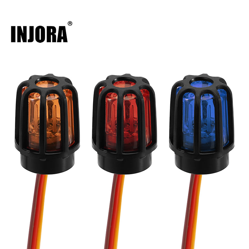 INJORA Multi-function LED Light with Cover for 1/10 RC Car 1/14 Tamiya Truck