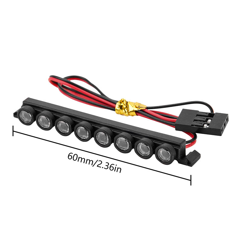 INJORA Nylon Molded 8LED Roof Light Bar for 1/18 TRX4M Bronco (4M-47) 3 INJORA Nylon Molded 8LED Roof Light Bar for 1/18 TRX4M Bronco (4M-47)