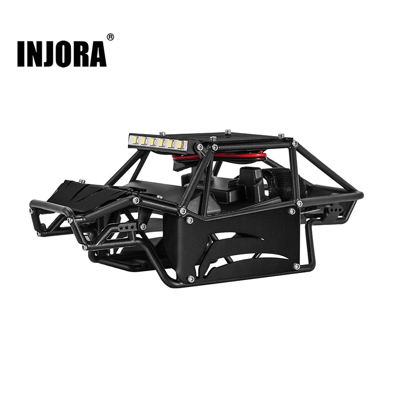 INJORA Nylon Rock Buggy Body with Metal Spider Panels for 1/24 SCX24 C10 JLU Bronco Base Camp