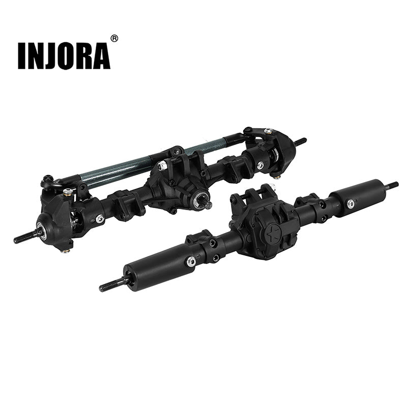 INJORA Plastic Front / Rear Straight Axles for Axial SCX10 II (AXCQ-01)