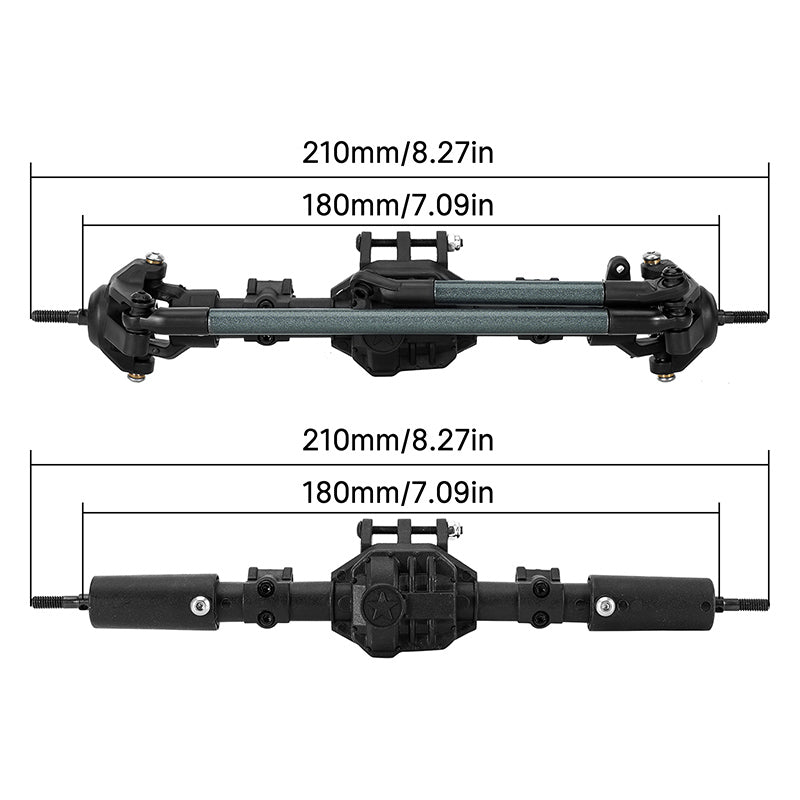 INJORA Plastic Front / Rear Straight Axles for Axial SCX10 II (AXCQ-01) 4 INJORA Plastic Front / Rear Straight Axles for Axial SCX10 II (AXCQ-01)