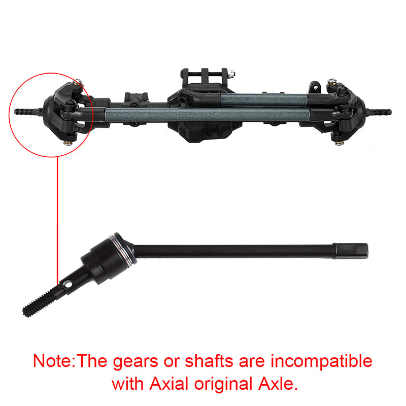 INJORA Plastic Front / Rear Straight Axles for Axial SCX10 II (AXCQ-01) 9 INJORA Plastic Front / Rear Straight Axles for Axial SCX10 II (AXCQ-01)