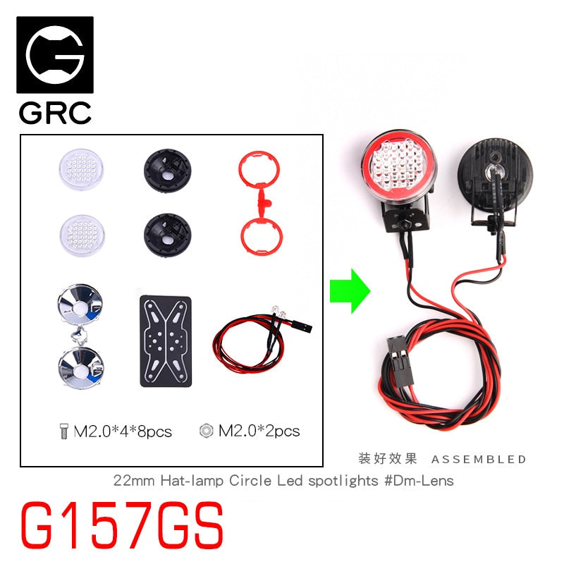 INJORA RC Car LED Light Headlights Spotlight for 1/10 RC Crawler 21 INJORA RC Car LED Light Headlights Spotlight for 1/10 RC Crawler