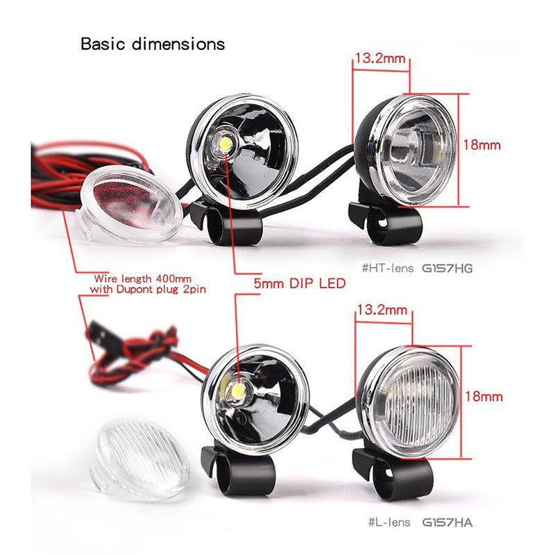 INJORA RC Car LED Light Headlights Spotlight for 1/10 RC Crawler 29 INJORA RC Car LED Light Headlights Spotlight for 1/10 RC Crawler