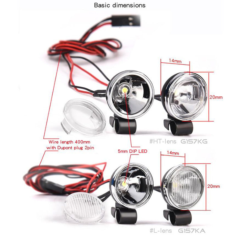 INJORA RC Car LED Light Headlights Spotlight for 1/10 RC Crawler 30 INJORA RC Car LED Light Headlights Spotlight for 1/10 RC Crawler