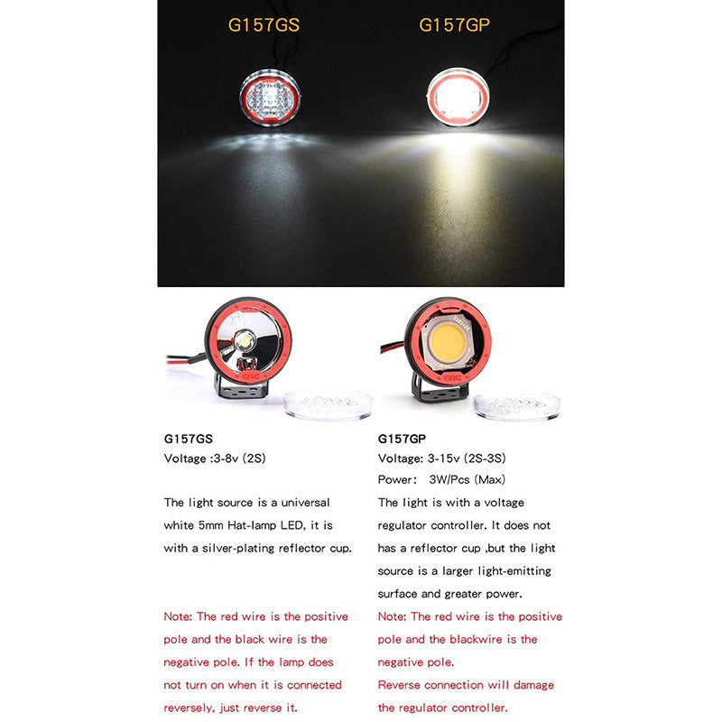 INJORA RC Car LED Light Headlights Spotlight for 1/10 RC Crawler 31 INJORA RC Car LED Light Headlights Spotlight for 1/10 RC Crawler