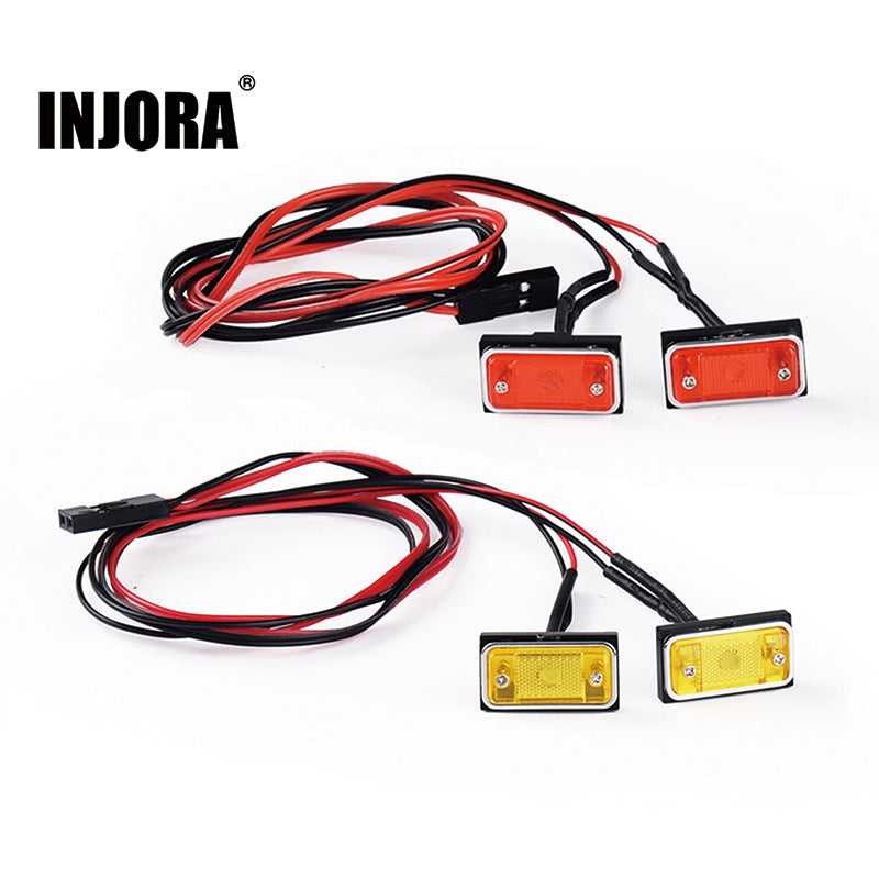 INJORA Rectangular Turn Signal Light for 1/10 RC Crawler Car