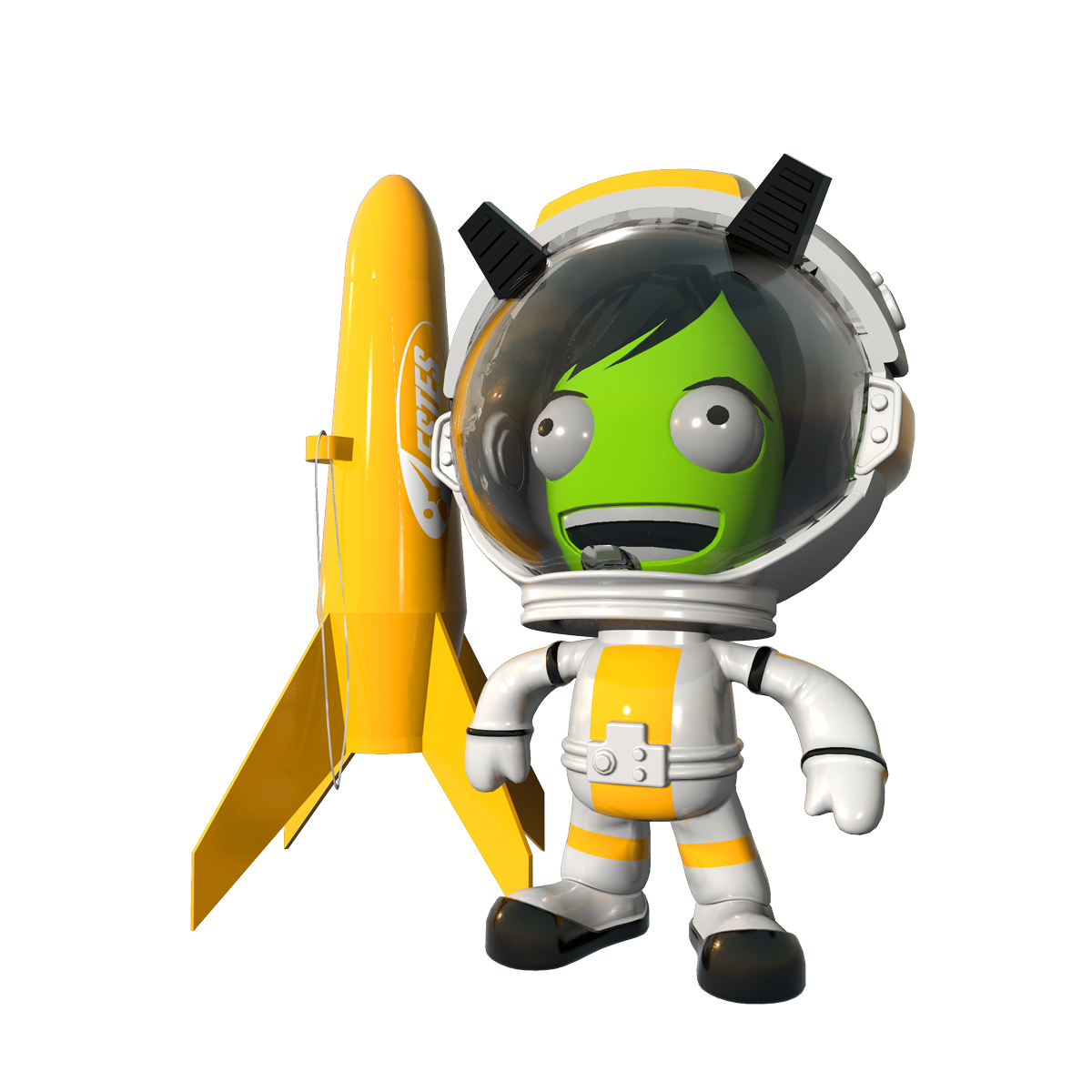 Kerbal Val & Estes Rocket Ornament