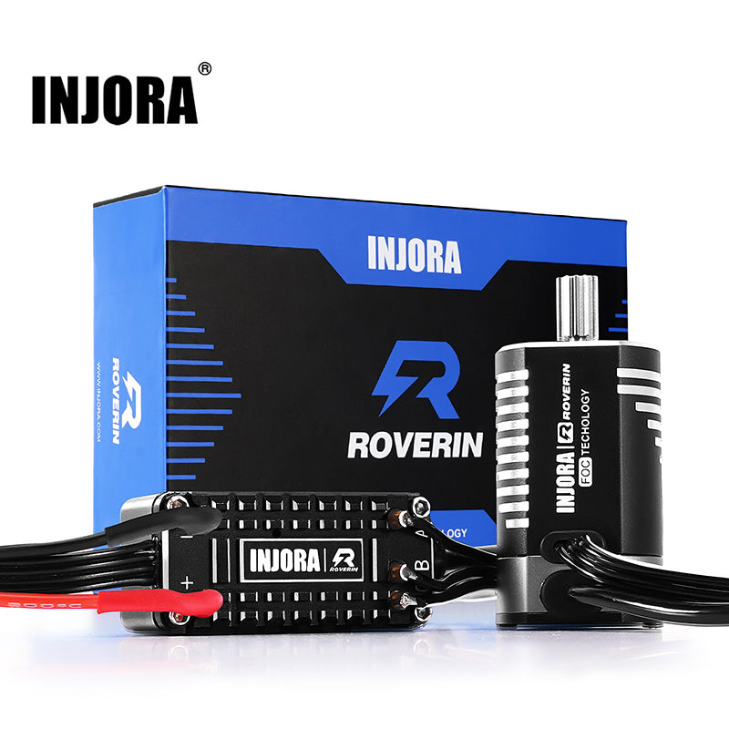 INJORA Roverin FOC Sensored Brushless ESC & Motor Combo for 1/18 TRX4M Ascent18 (4800Kv)