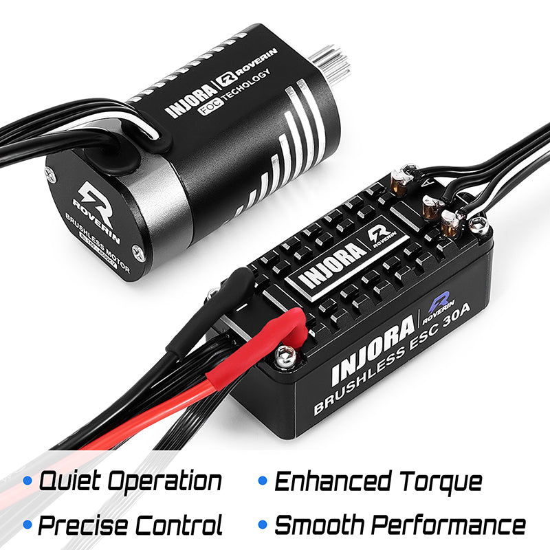 INJORA Roverin FOC Sensored Brushless ESC & Motor Combo for 1/18 TRX4M Ascent18 (4800Kv) 3 INJORA Roverin FOC Sensored Brushless ESC & Motor Combo for 1/18 TRX4M Ascent18 (4800Kv)