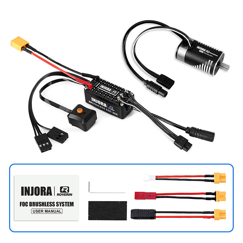 INJORA Roverin FOC Sensored Brushless ESC & Motor Combo for 1/18 TRX4M Ascent18 (4800Kv) 8 INJORA Roverin FOC Sensored Brushless ESC & Motor Combo for 1/18 TRX4M Ascent18 (4800Kv)