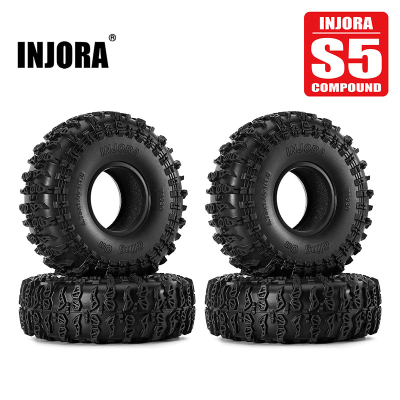 INJORA S5 Cling On 1.9" 4.75" OD Tires (4) (120*42mm)