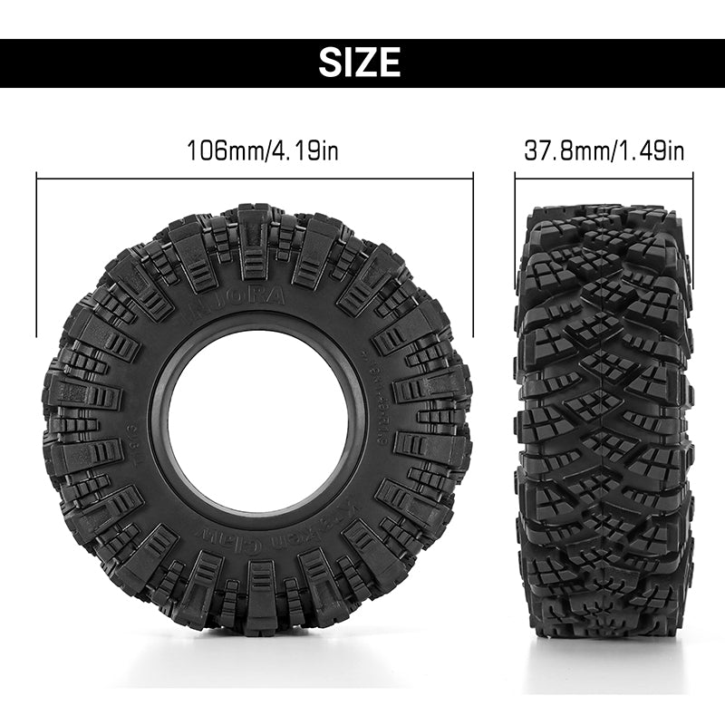 INJORA S5 Kraken Claw 1.9" 4.19" OD M/T Tires (4) (106*37mm) 6 INJORA S5 Kraken Claw 1.9" 4.19" OD M/T Tires (4) (106*37mm)