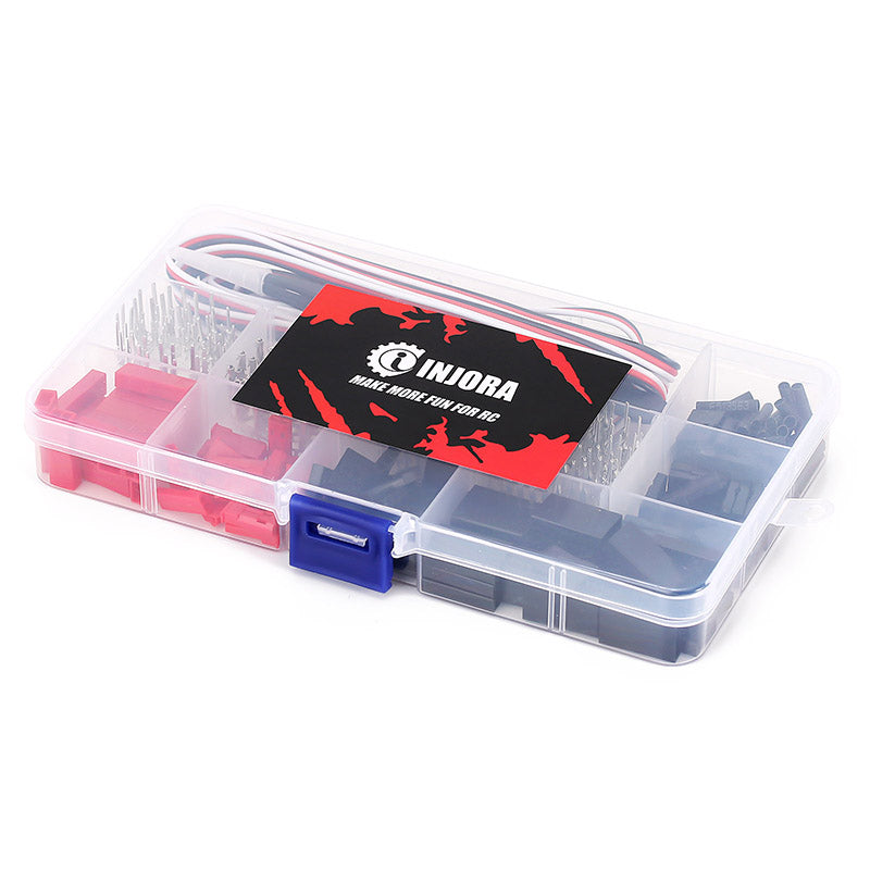 INJORA Servo Plug Male Female JST JR Connector Crimp Pin Wire Set for RC Car Boat Model 5 INJORA Servo Plug Male Female JST JR Connector Crimp Pin Wire Set for RC Car Boat Model