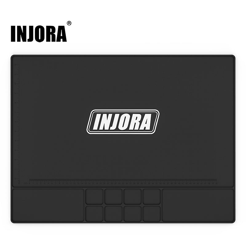 INJORA Silicone Work Mat Pit Mat for RC Cars (600x450mm)