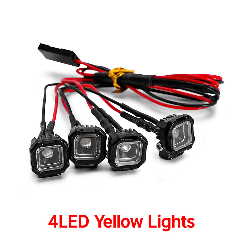 INJORA Square LED Lights for 1/18 1/24 RC Crawlers (White, Yellow) 16 INJORA Square LED Lights for 1/18 1/24 RC Crawlers (White, Yellow)