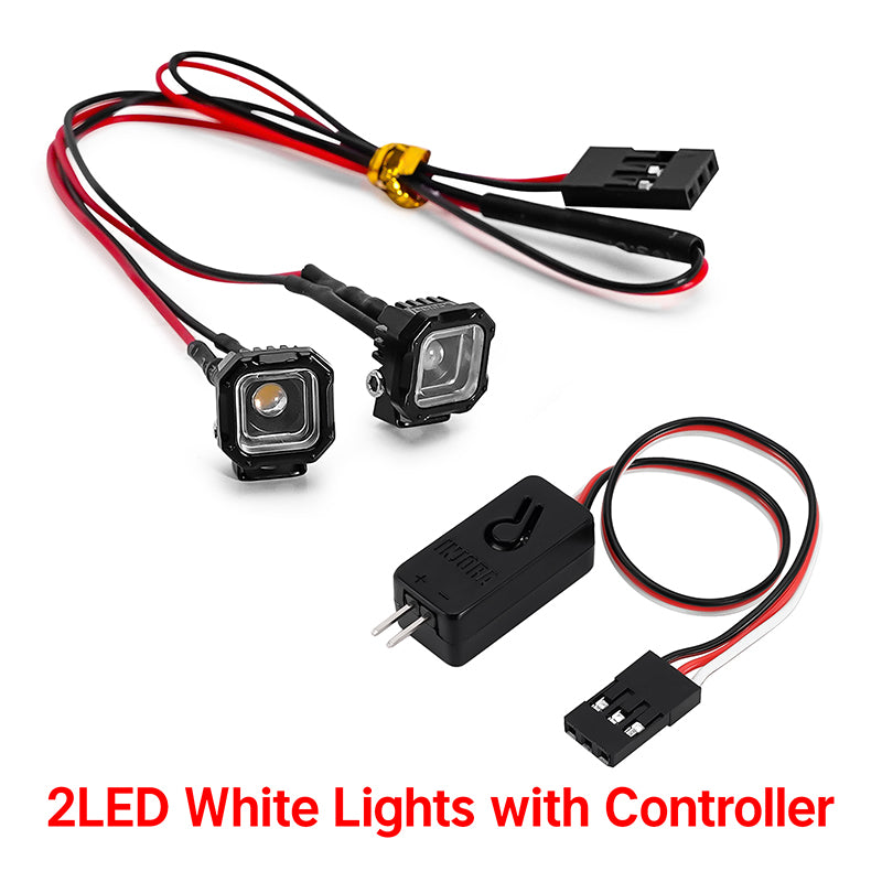 INJORA Square LED Lights for 1/18 1/24 RC Crawlers (White, Yellow) 17 INJORA Square LED Lights for 1/18 1/24 RC Crawlers (White, Yellow)