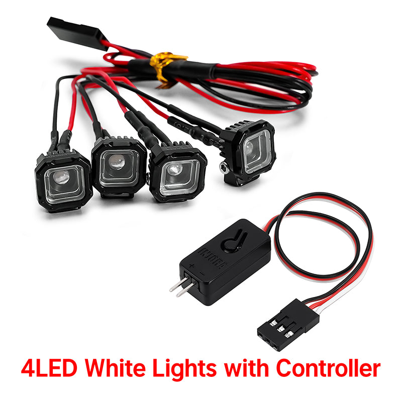 INJORA Square LED Lights for 1/18 1/24 RC Crawlers (White, Yellow) 19 INJORA Square LED Lights for 1/18 1/24 RC Crawlers (White, Yellow)