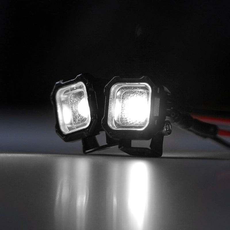 INJORA Square LED Lights for 1/18 1/24 RC Crawlers (White, Yellow) 4 INJORA Square LED Lights for 1/18 1/24 RC Crawlers (White, Yellow)