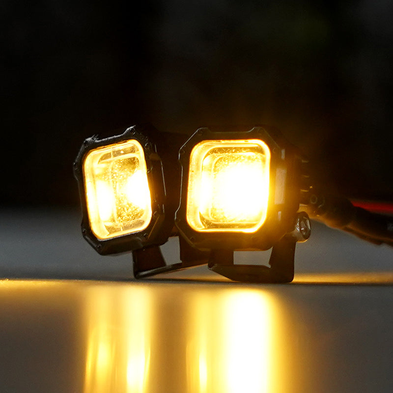 INJORA Square LED Lights for 1/18 1/24 RC Crawlers (White, Yellow) 8 INJORA Square LED Lights for 1/18 1/24 RC Crawlers (White, Yellow)
