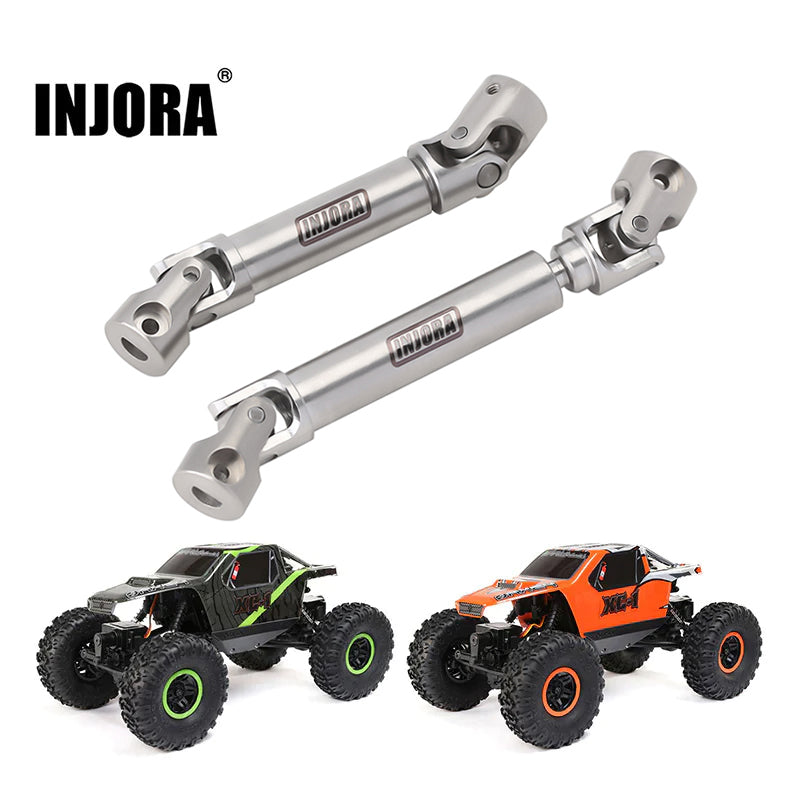 INJORA Stainless Steel Drive Shafts with D Shaped Hole for 1/24 Axial AX24