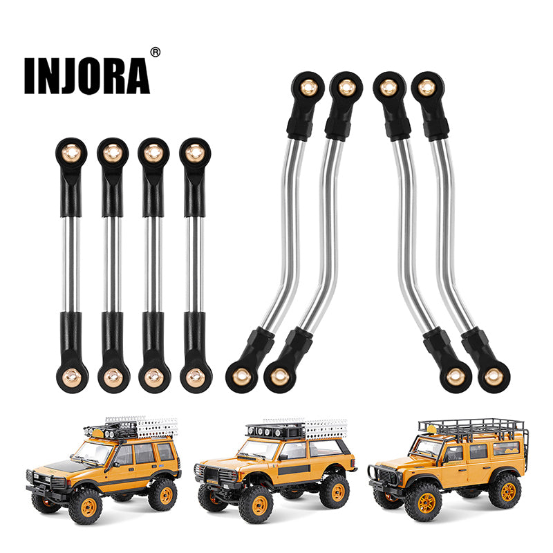 INJORA Stainless Steel High Clearance Chassis Links for 1/24 FMS FCX24M