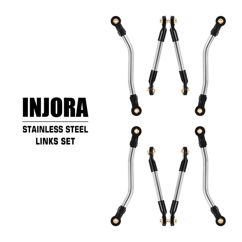INJORA Stainless Steel High Clearance Chassis Links for 1/24 FMS FCX24M 5 INJORA Stainless Steel High Clearance Chassis Links for 1/24 FMS FCX24M