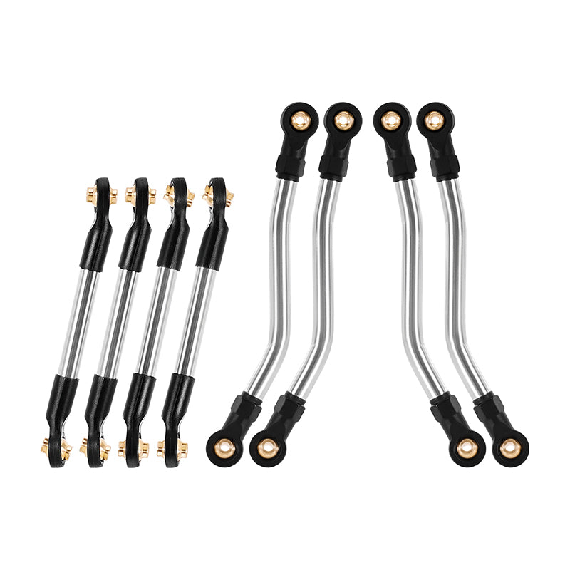 INJORA Stainless Steel High Clearance Chassis Links for 1/24 FMS FCX24M 8 INJORA Stainless Steel High Clearance Chassis Links for 1/24 FMS FCX24M