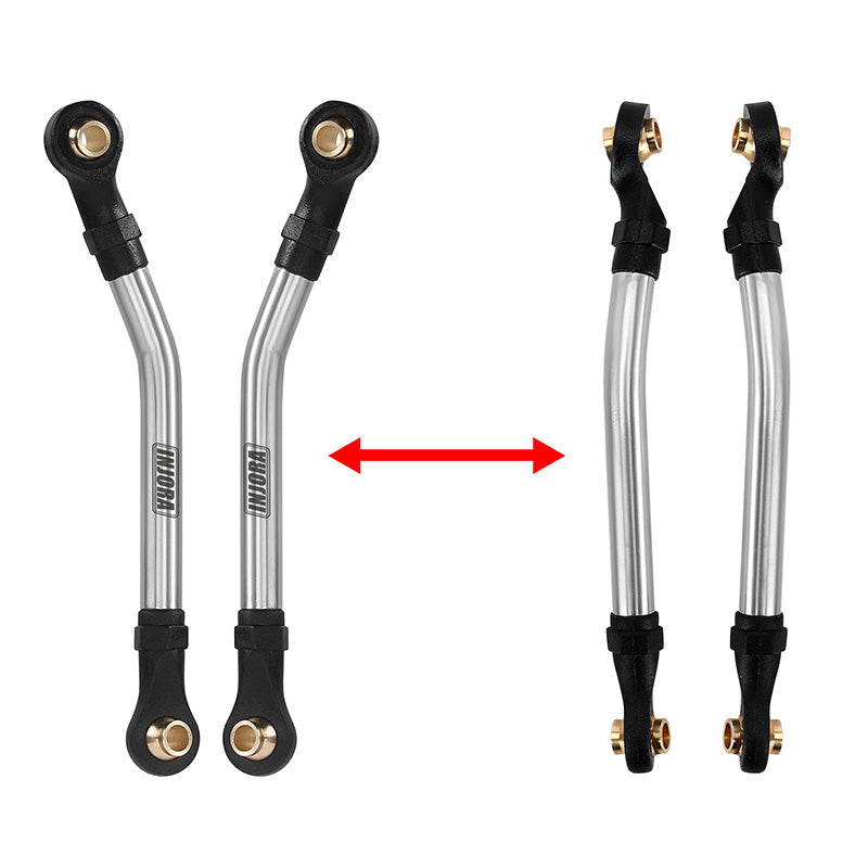 INJORA Stainless Steel High Clearance Links Set for 1/18 TRX4M High Trail K10 F150 17 INJORA Stainless Steel High Clearance Links Set for 1/18 TRX4M High Trail K10 F150