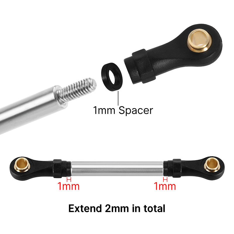 INJORA Stainless Steel High Clearance Links Set for 1/18 TRX4M High Trail K10 F150 7 INJORA Stainless Steel High Clearance Links Set for 1/18 TRX4M High Trail K10 F150