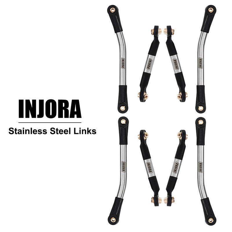 INJORA Stainless Steel High Clearance Links Set for 1/24 AX24 3 INJORA Stainless Steel High Clearance Links Set for 1/24 AX24