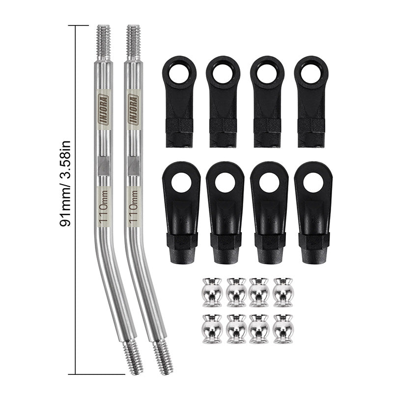 INJORA Stainless Steel High Clearance Links with Rod Ends for 1/10 RC Crawler 21 INJORA Stainless Steel High Clearance Links with Rod Ends for 1/10 RC Crawler