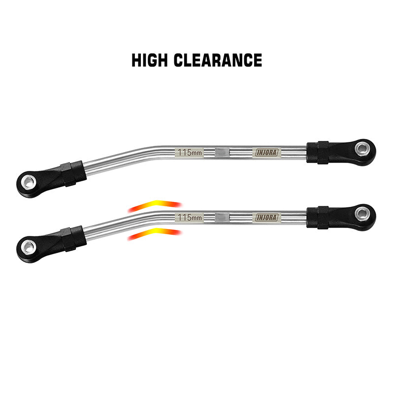 INJORA Stainless Steel High Clearance Links with Rod Ends for 1/10 RC Crawler 23 INJORA Stainless Steel High Clearance Links with Rod Ends for 1/10 RC Crawler