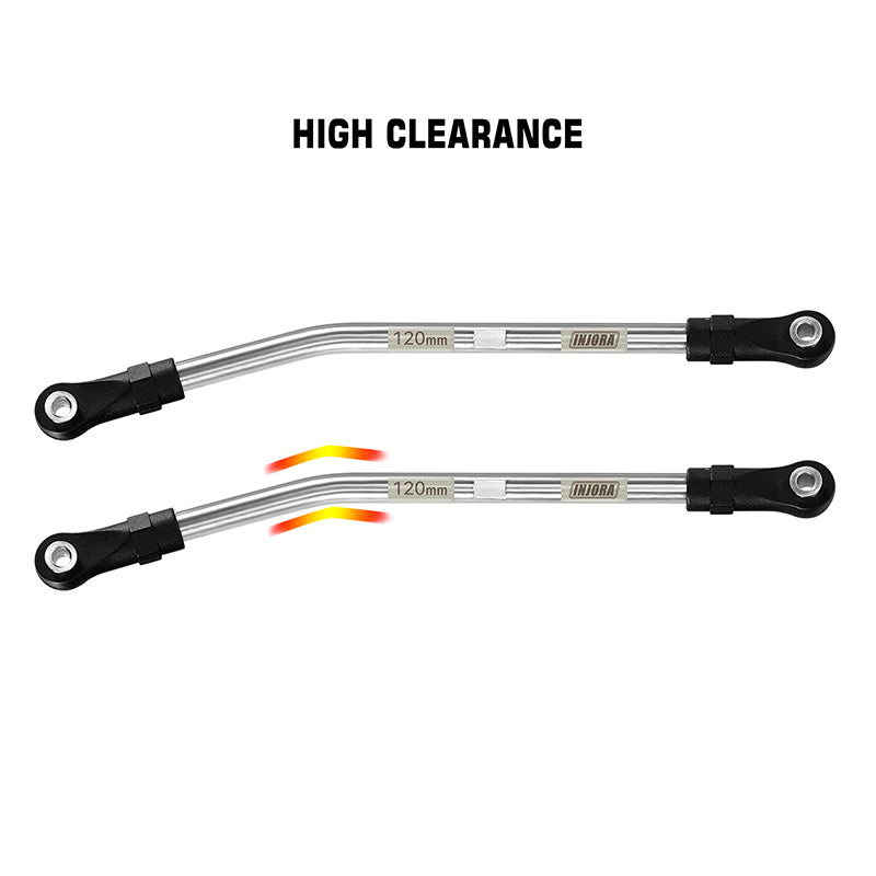 INJORA Stainless Steel High Clearance Links with Rod Ends for 1/10 RC Crawler 26 INJORA Stainless Steel High Clearance Links with Rod Ends for 1/10 RC Crawler