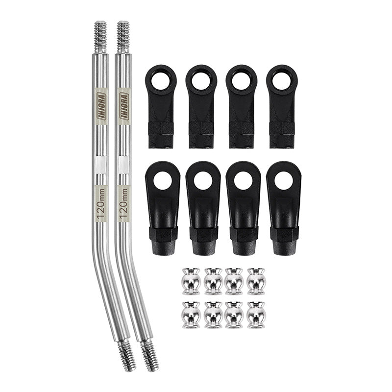 INJORA Stainless Steel High Clearance Links with Rod Ends for 1/10 RC Crawler 27 INJORA Stainless Steel High Clearance Links with Rod Ends for 1/10 RC Crawler