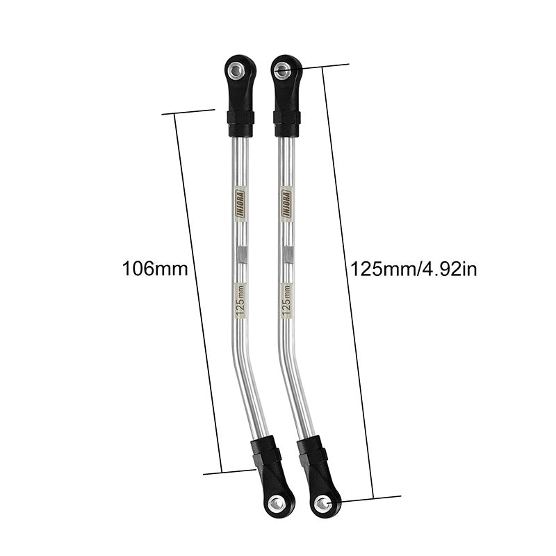 INJORA Stainless Steel High Clearance Links with Rod Ends for 1/10 RC Crawler 28 INJORA Stainless Steel High Clearance Links with Rod Ends for 1/10 RC Crawler