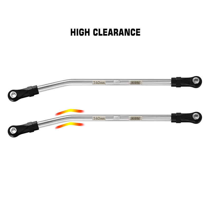 INJORA Stainless Steel High Clearance Links with Rod Ends for 1/10 RC Crawler 32 INJORA Stainless Steel High Clearance Links with Rod Ends for 1/10 RC Crawler