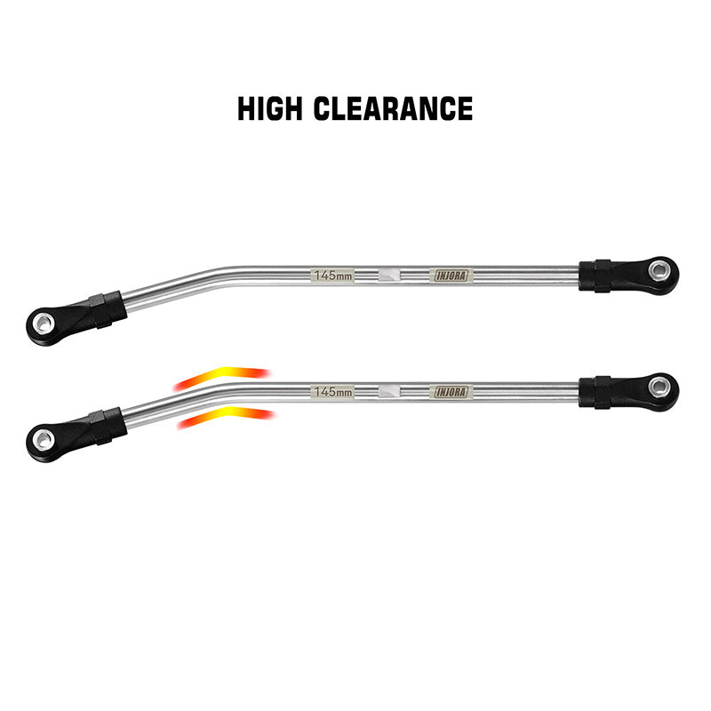 INJORA Stainless Steel High Clearance Links with Rod Ends for 1/10 RC Crawler 35 INJORA Stainless Steel High Clearance Links with Rod Ends for 1/10 RC Crawler