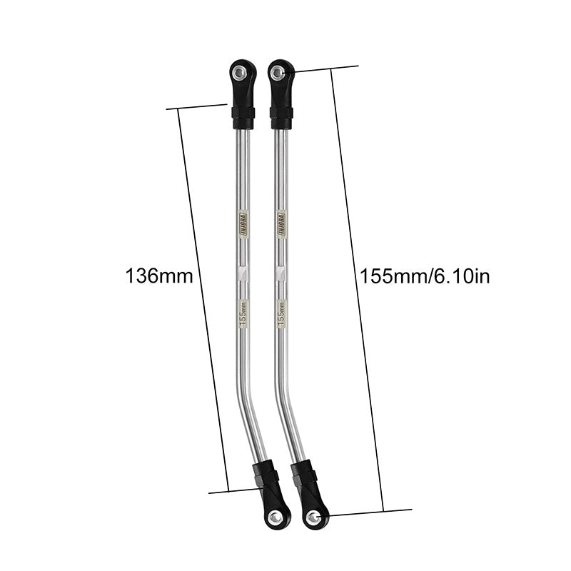 INJORA Stainless Steel High Clearance Links with Rod Ends for 1/10 RC Crawler 37 INJORA Stainless Steel High Clearance Links with Rod Ends for 1/10 RC Crawler